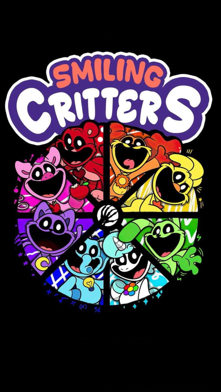 Colorful_ Smiling_ Critters_ Graphic Wallpaper