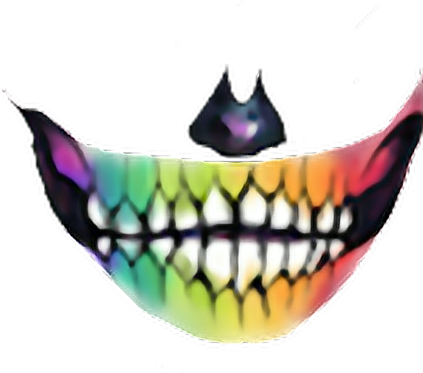 Colorful Smiling Mouth Sticker Picsart PNG