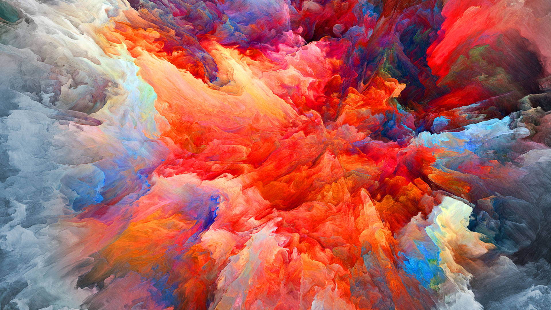 Colorful Smoke Paint Art Wallpaper