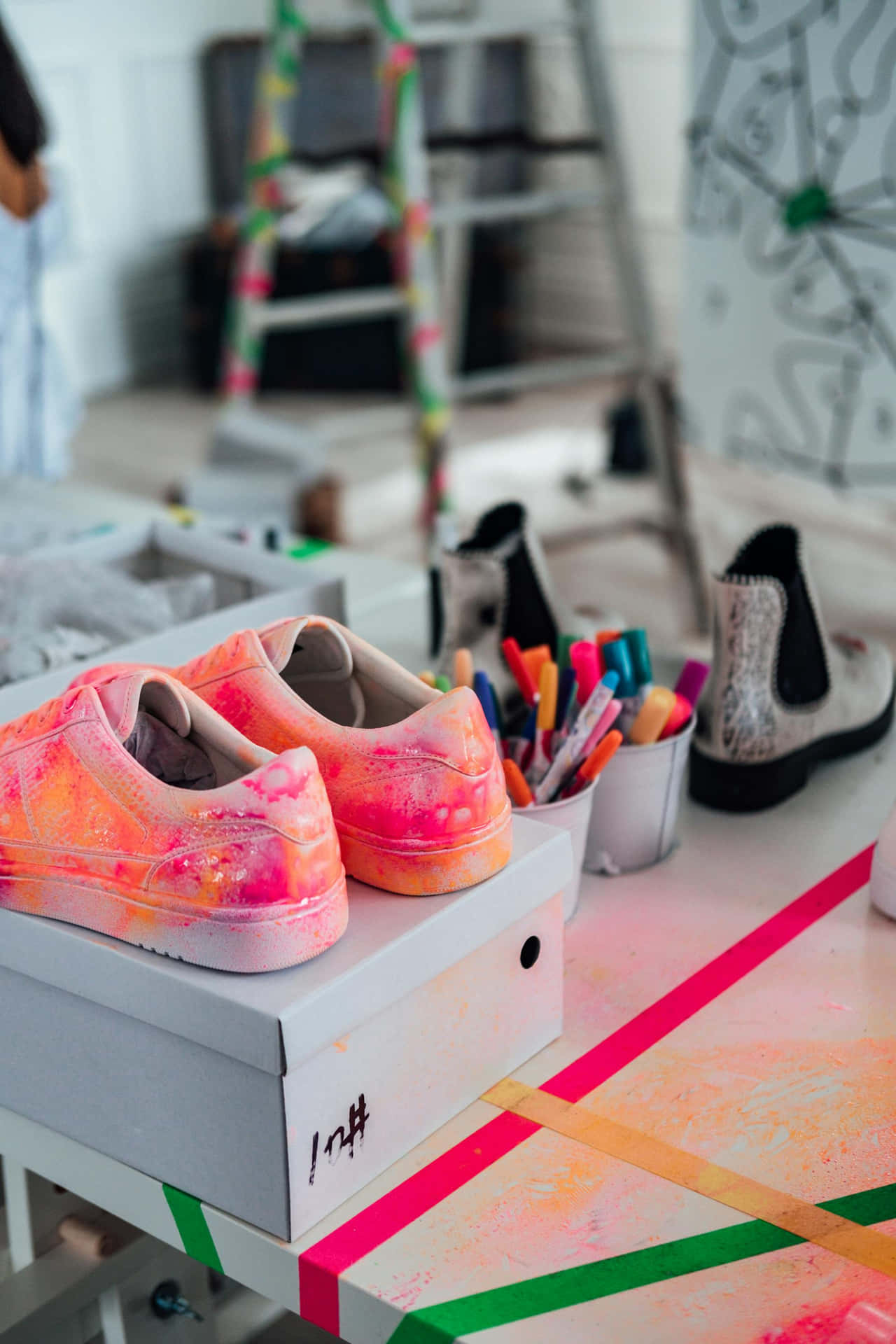 Colorful_ Sneaker_ Customization_ Workshop Wallpaper