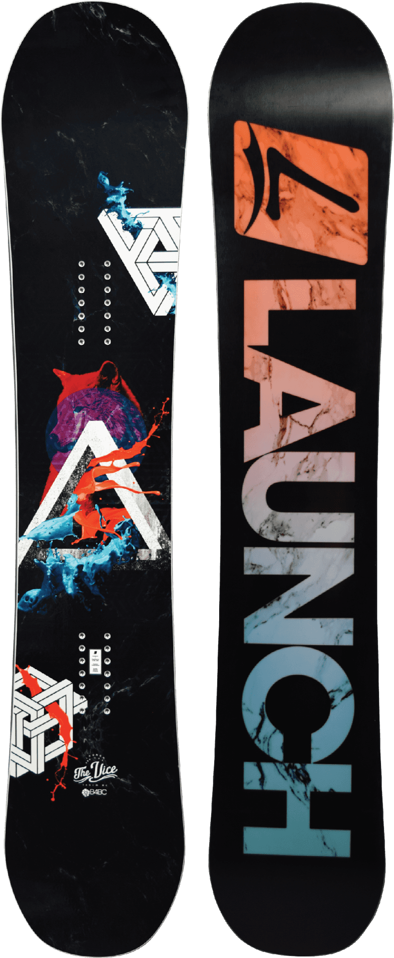 Colorful Snowboard Design PNG