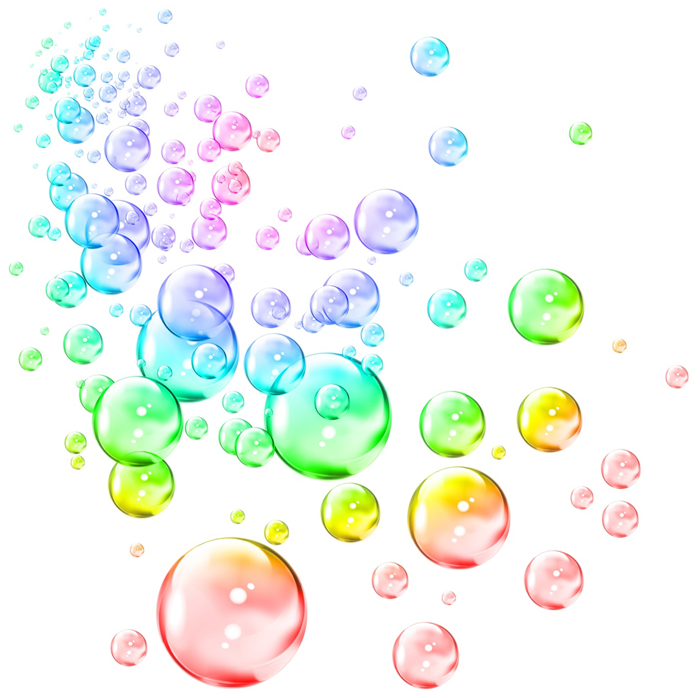 Colorful Soap Bubbles Transparent Background PNG