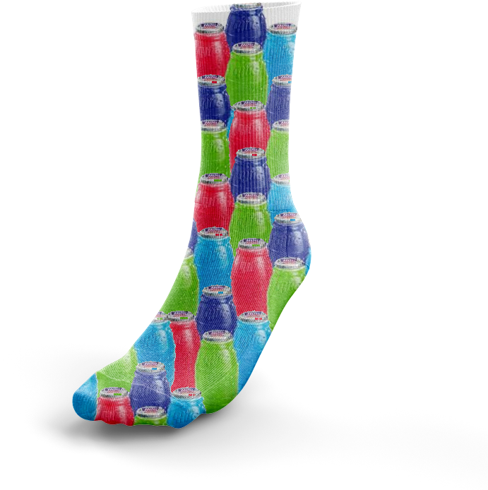 Colorful Soda Can Pattern Socks PNG