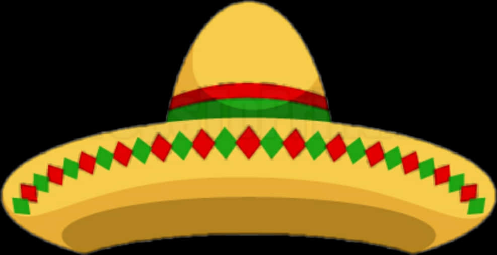 Colorful Sombrero Vector Illustration PNG