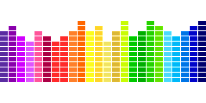 Colorful Sound Spectrum Visualization PNG