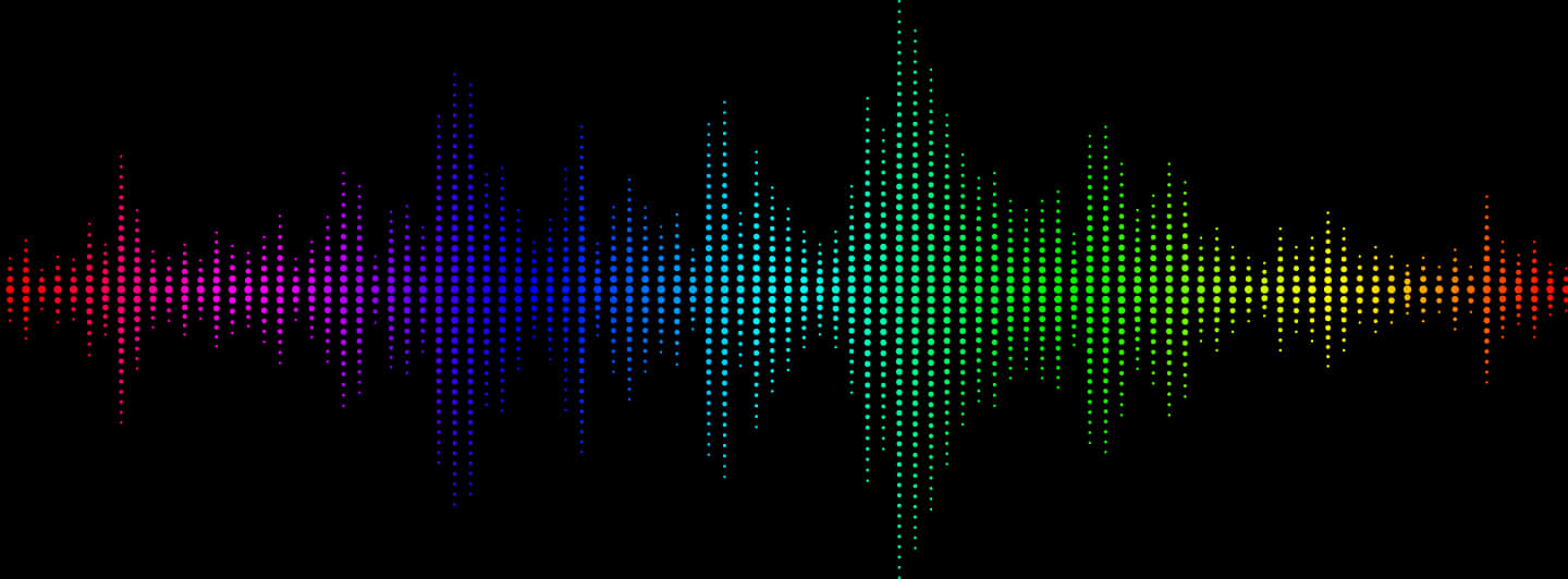 Colorful Soundwave Visualization PNG