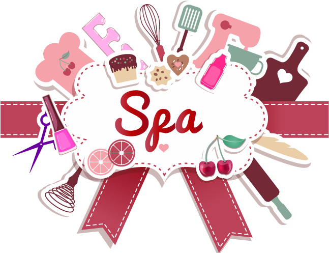 Colorful Spa Concept Collage PNG