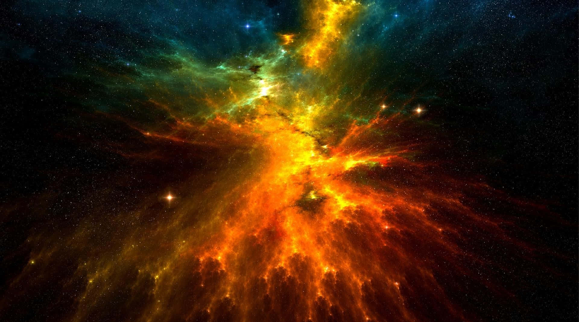 Captivating View of Colorful Space Nebula Wallpaper