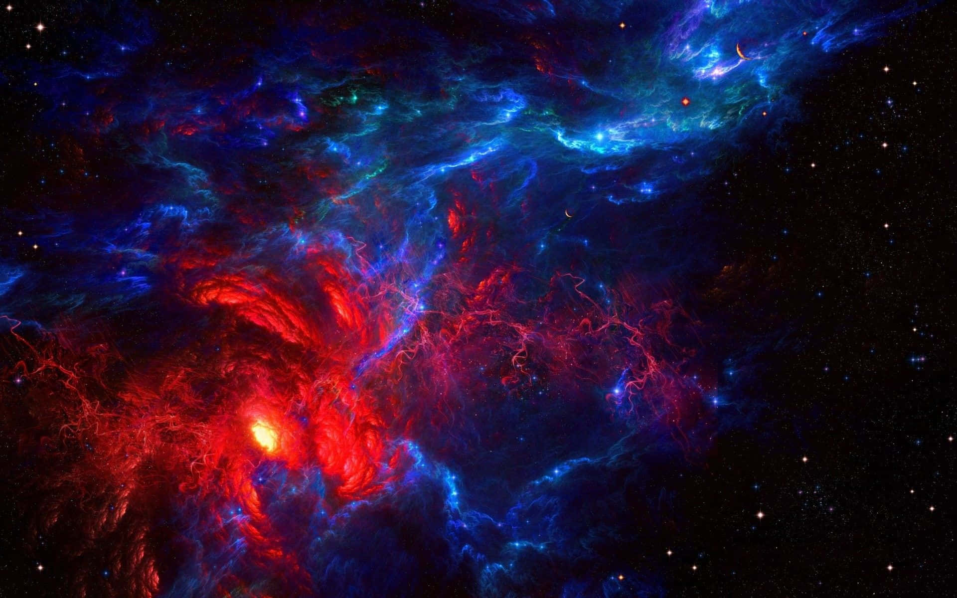 Vistacósmica Vibrante Y Fascinante Del Espacio Colorido Fondo de pantalla