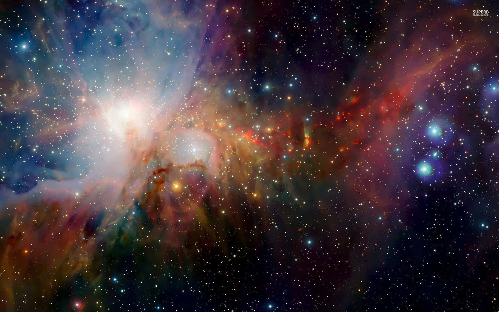 Impresionantenebulosa Espacial Llena De Colores. Fondo de pantalla