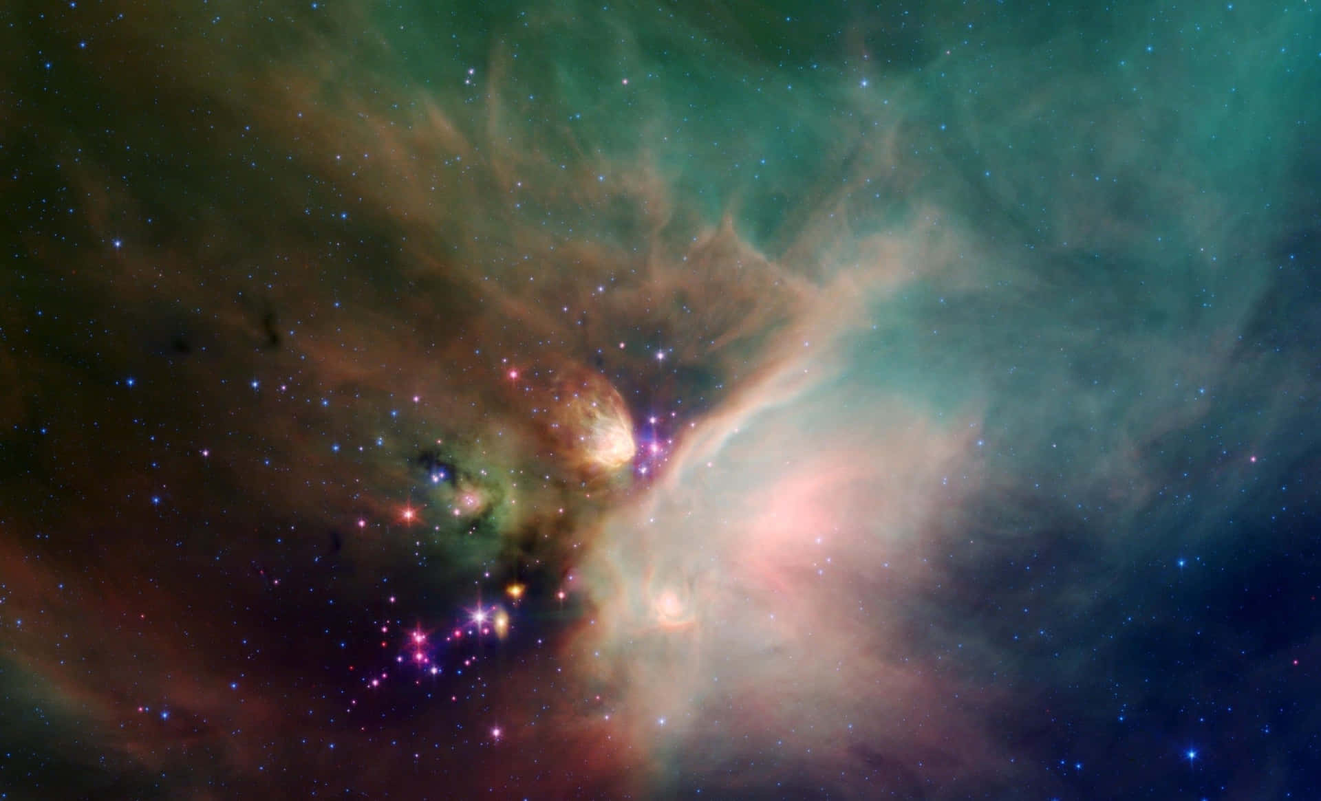 Deslumbrantenebulosa Espacial Colorida Fondo de pantalla