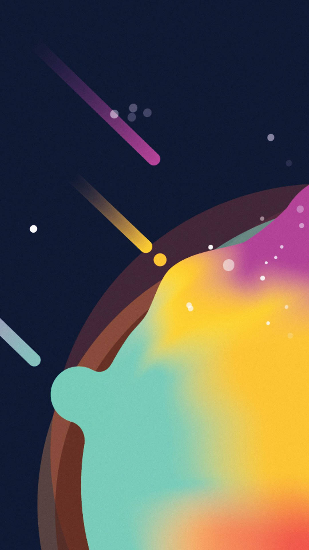 Colorful Space Blob Illustration Art Wallpaper