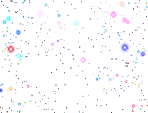 Colorful Space Gemsand Stars PNG