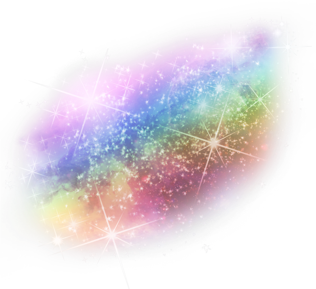 Colorful Space Nebula Glitter PNG