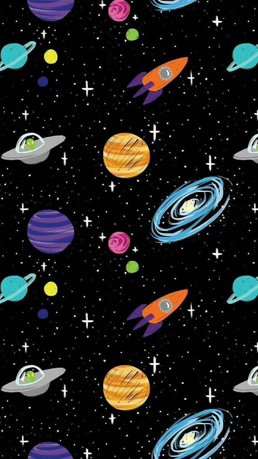 Colorful Space Pattern Wallpaper Wallpaper