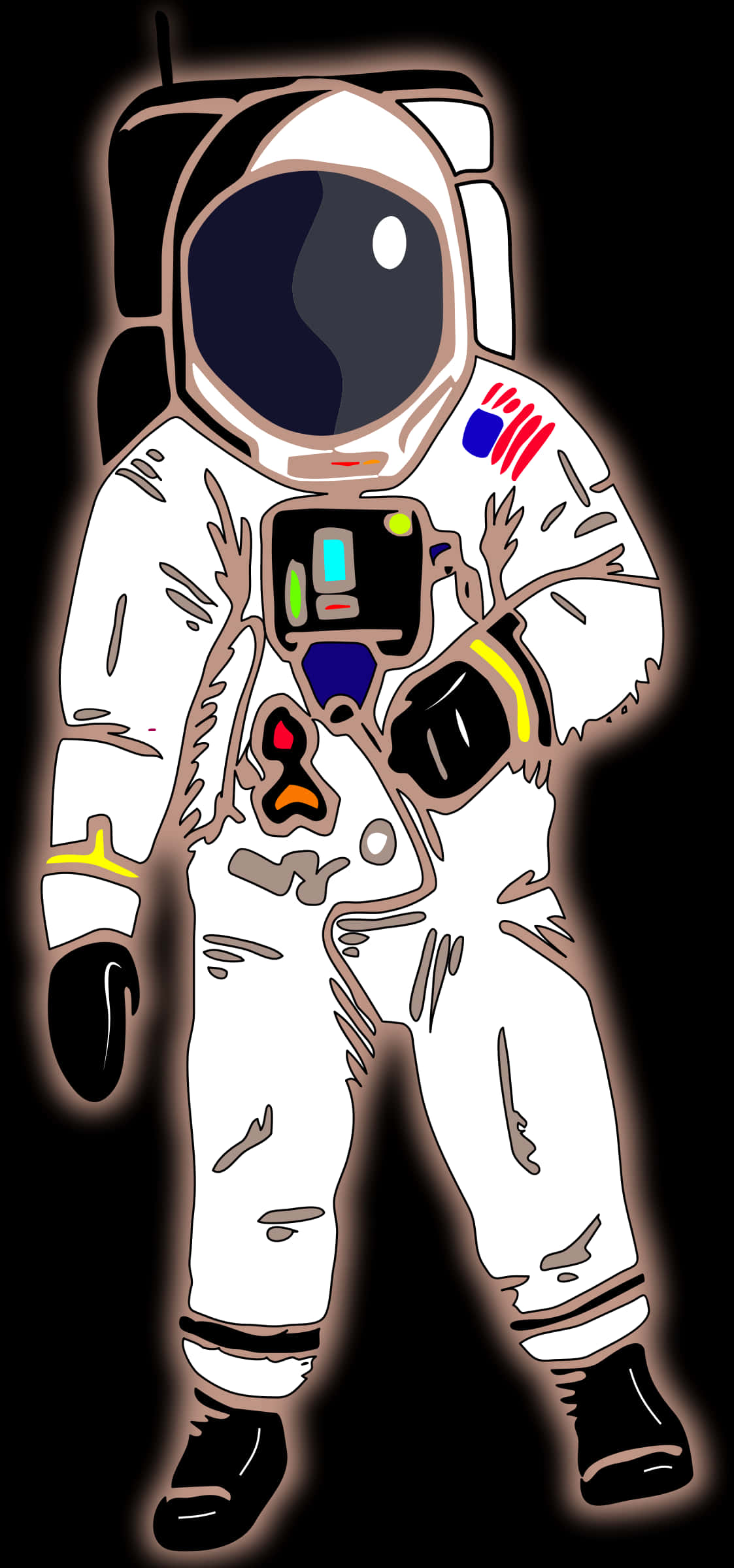 Colorful Space Suit Astronaut PNG