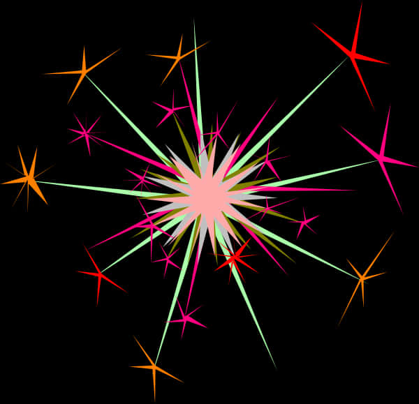 Colorful Sparkle Explosion PNG