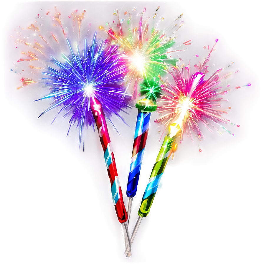 Colorful Sparklers Display Png Kpe99 PNG