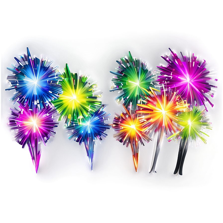 Colorful Sparklers Display Png Oym PNG