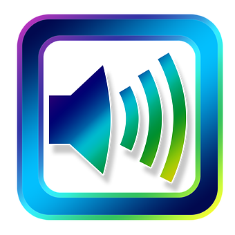 Colorful Speaker Icon PNG