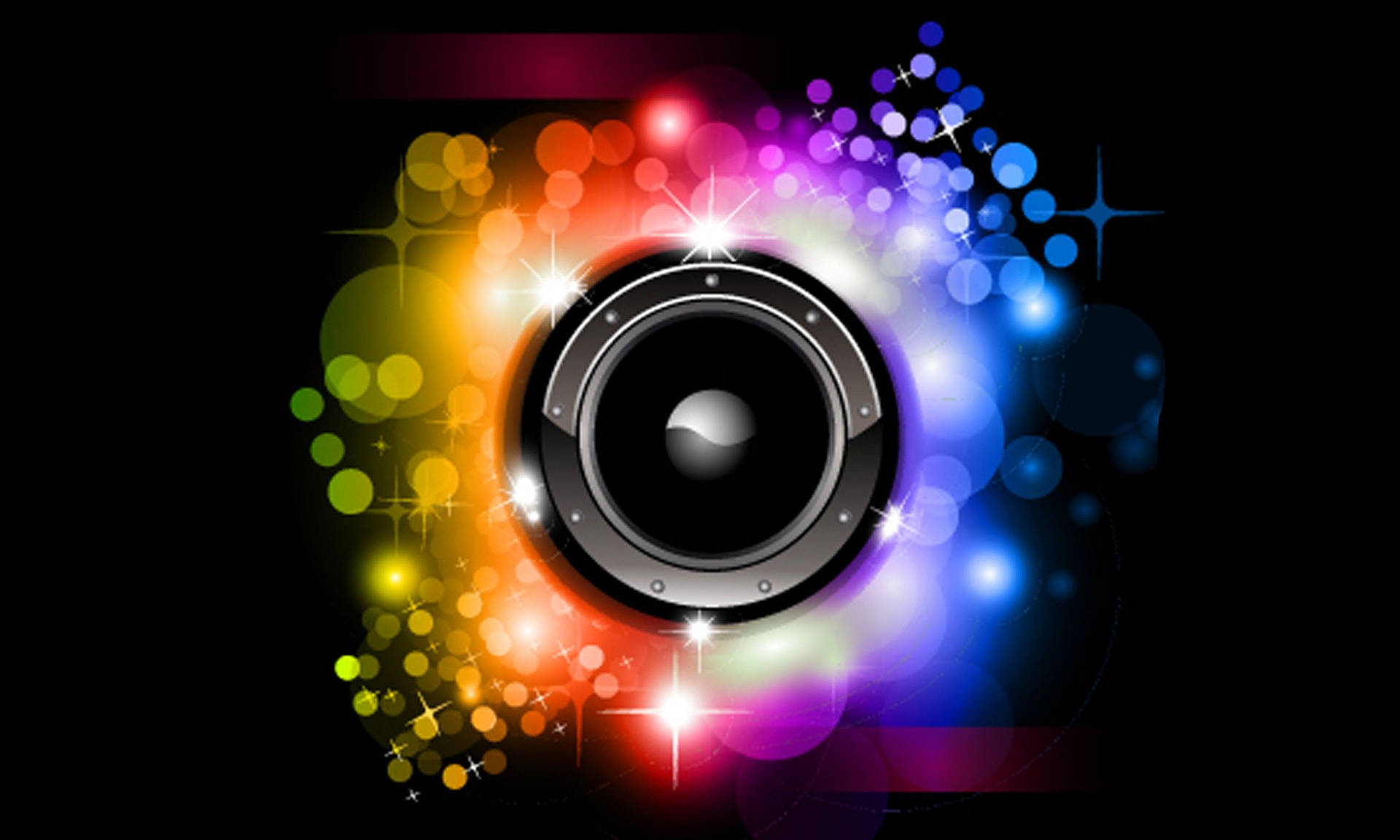 Colorful Speaker Music Background SVG