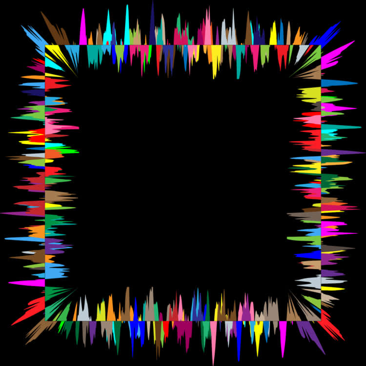 Colorful Spectrum Frame Abstract PNG