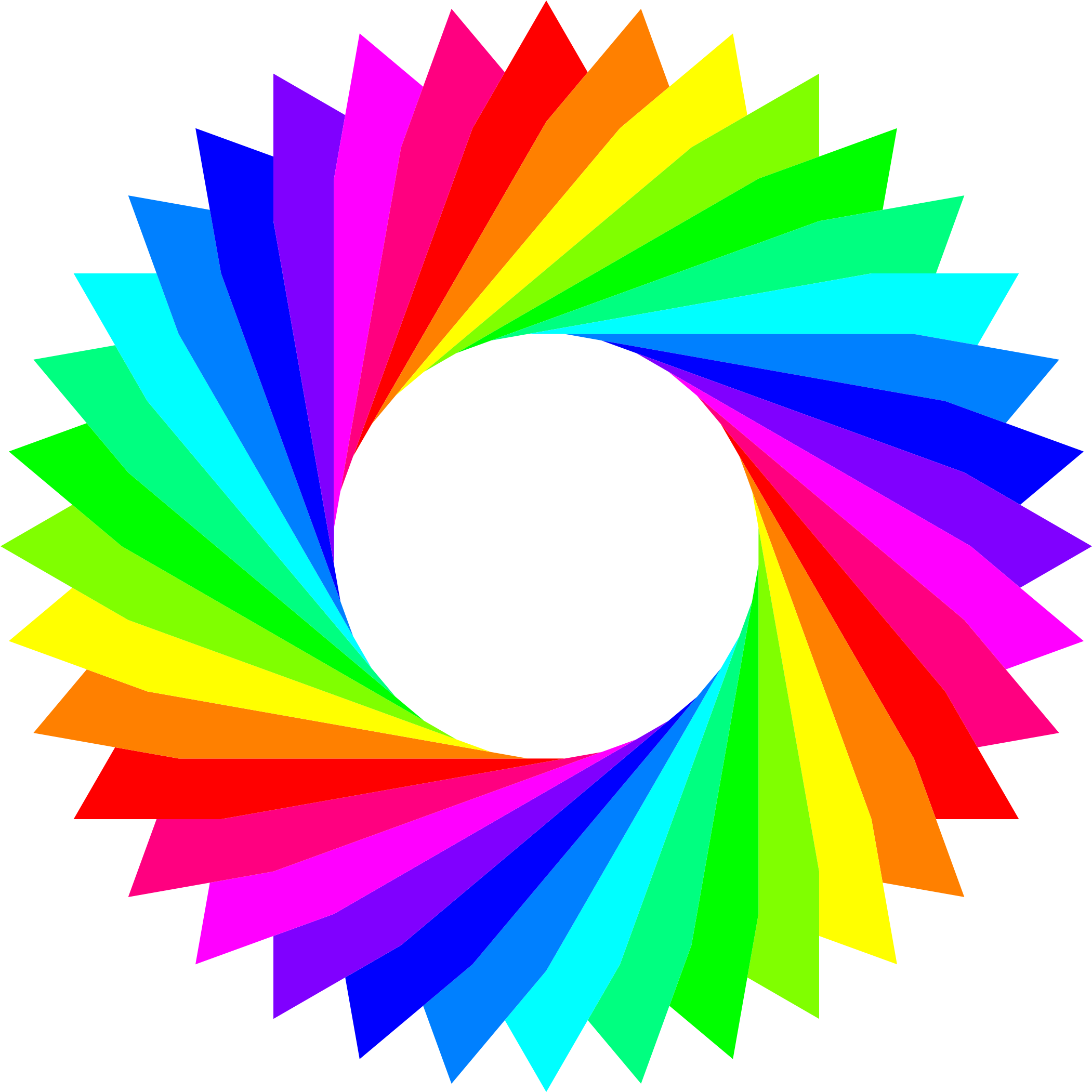 Colorful Spectrum Wheel Graphic PNG