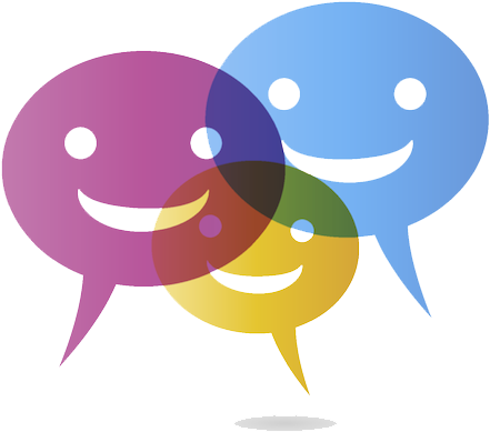 Colorful Speech Bubbles Overlap PNG