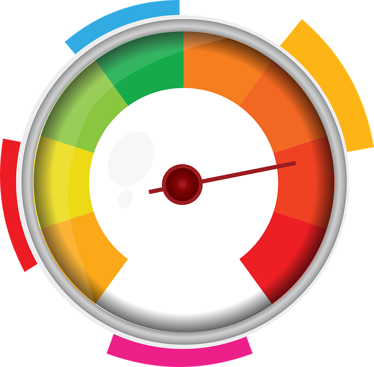 Colorful Speedometer Graphic PNG