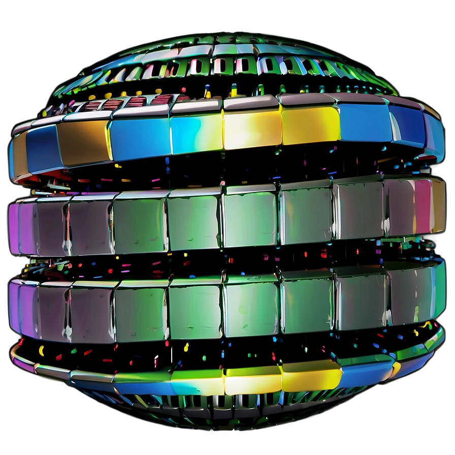 Colorful Spherical Puzzle3 D Render PNG