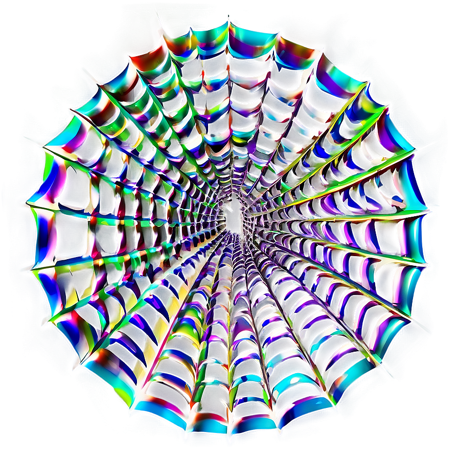 Colorful Spider Web Artwork PNG