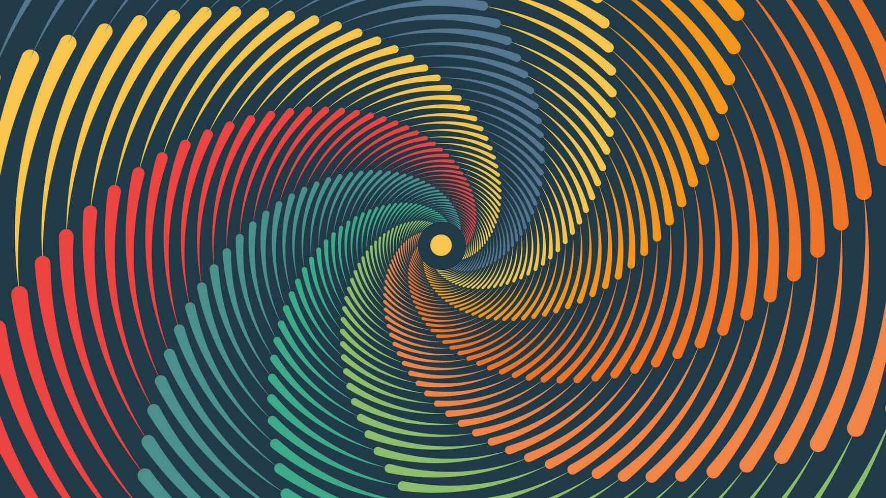 Colorful Spiral Illusion Graphic Wallpaper