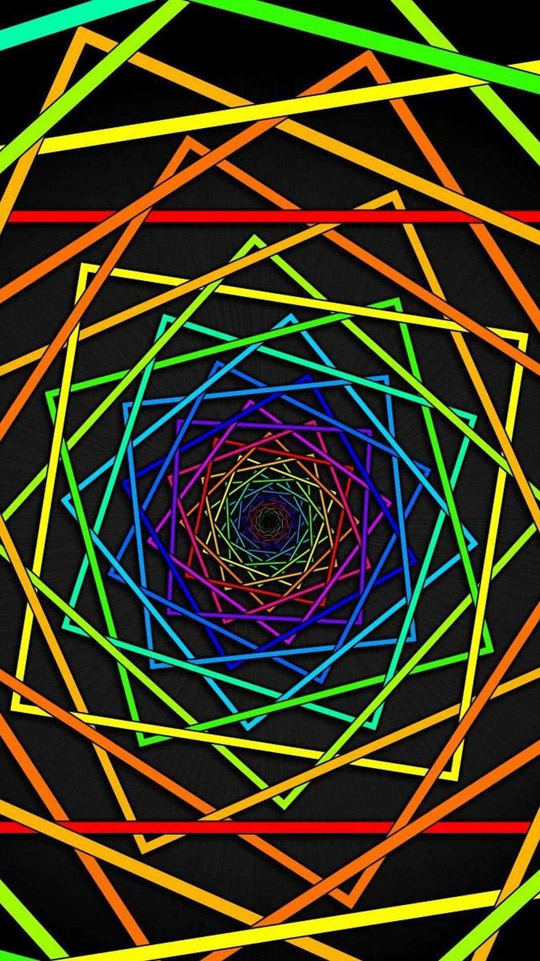 Colorful_ Spiral_ Tunnel_ Illusion Wallpaper