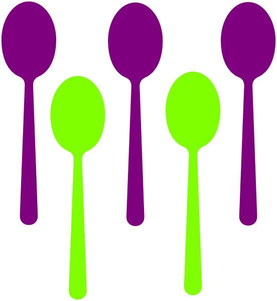 Colorful Spoons Vector Illustration PNG