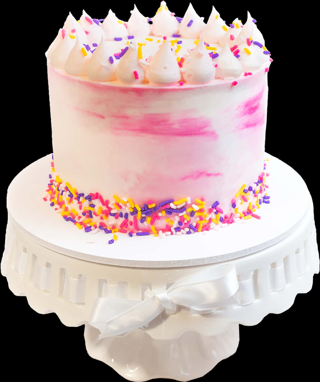 Colorful Sprinkled Birthday Cake PNG