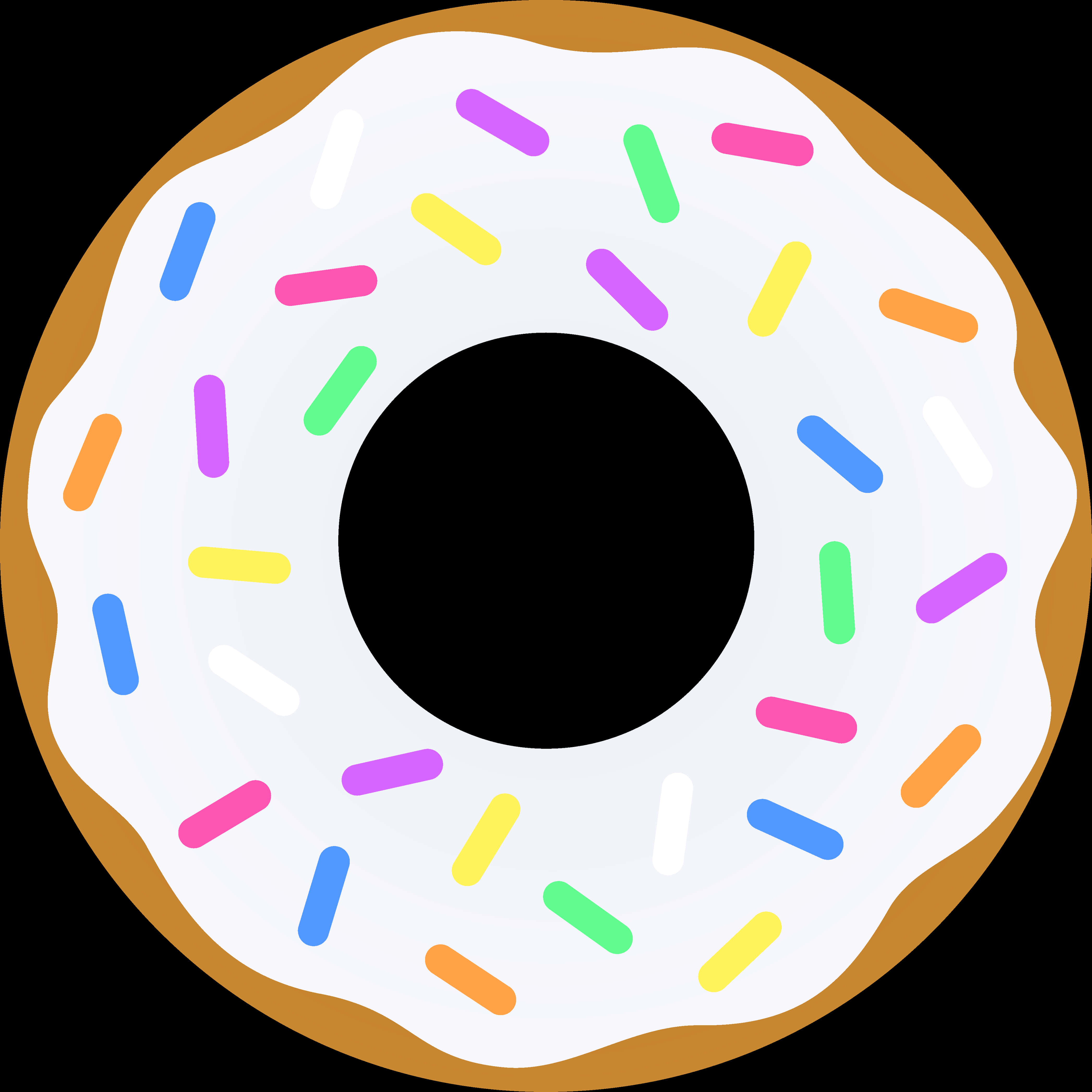 Colorful Sprinkled Donut Graphic PNG