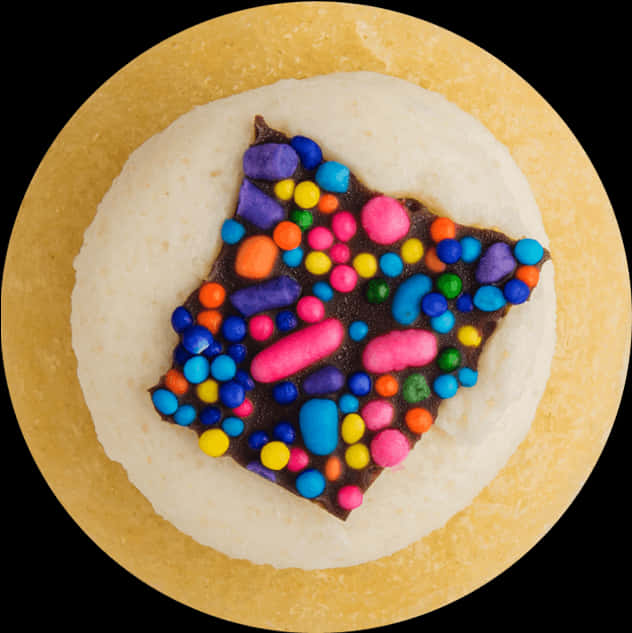 Colorful Sprinkleson Cookie PNG