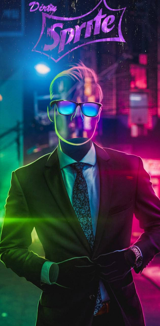 Vibrant Sprite Man on a uniquely pixelated background Wallpaper