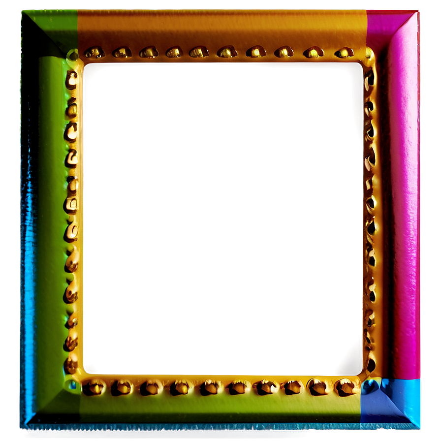 Colorful Square Frame Png 06202024 PNG