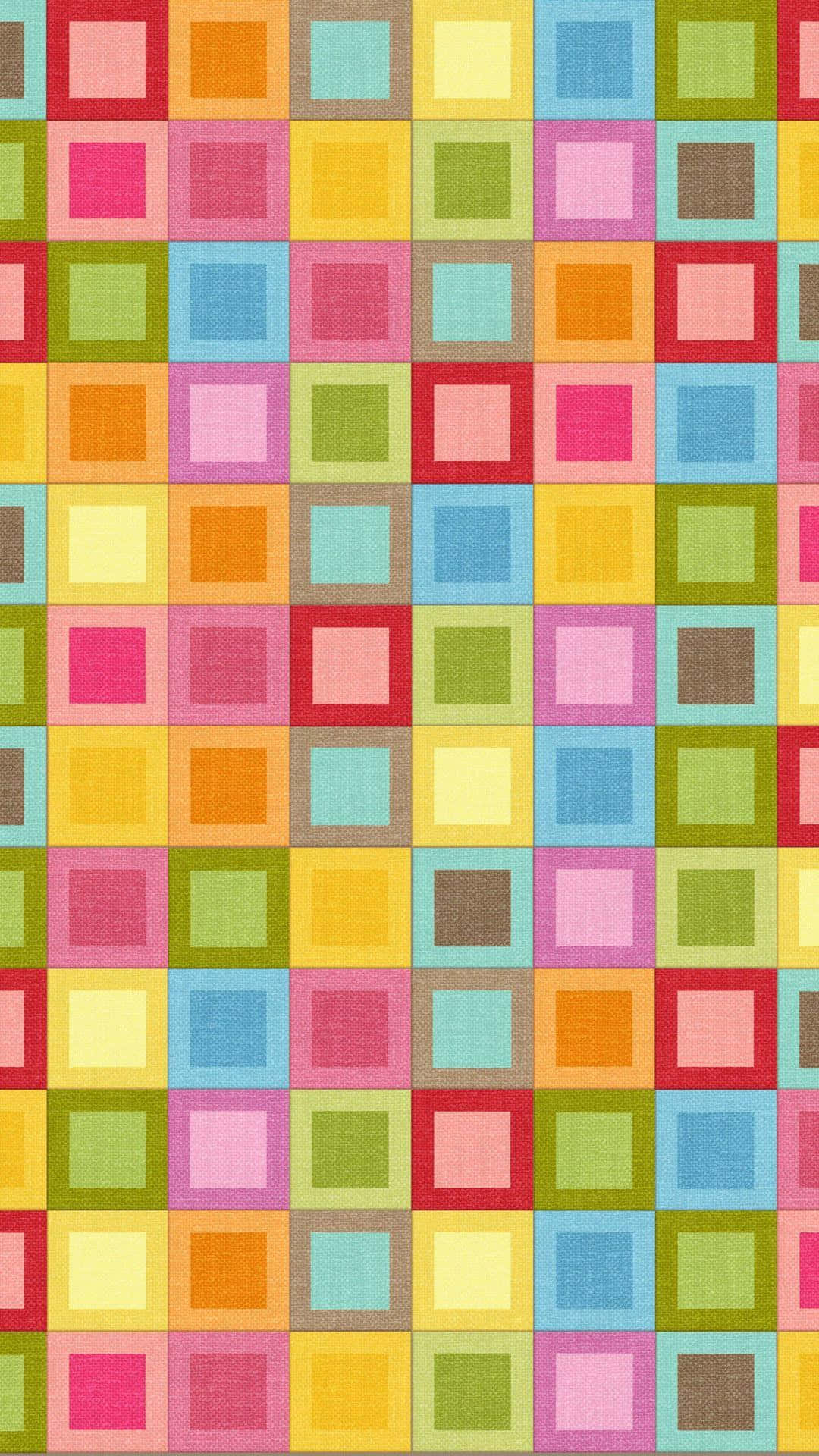 Colorful Squares Pattern Wallpaper