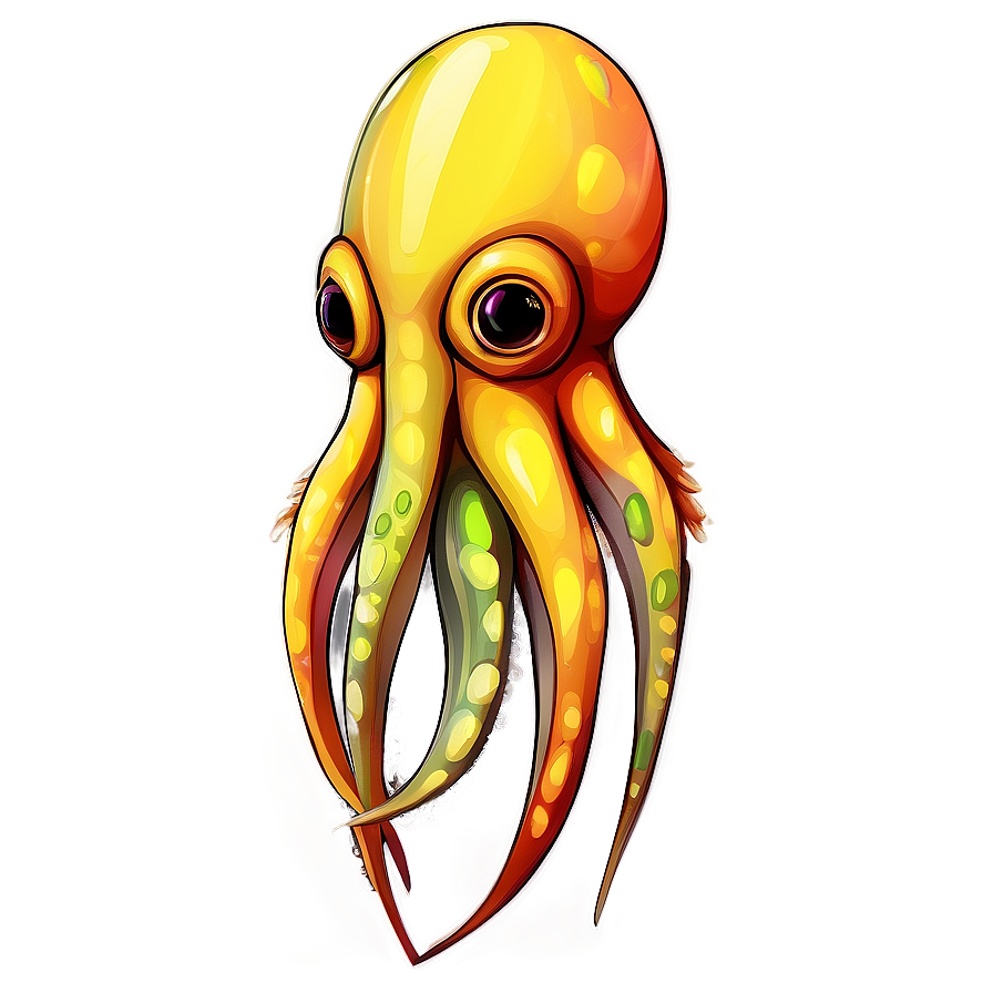 Colorful Squid Drawing Png Gfm37 PNG