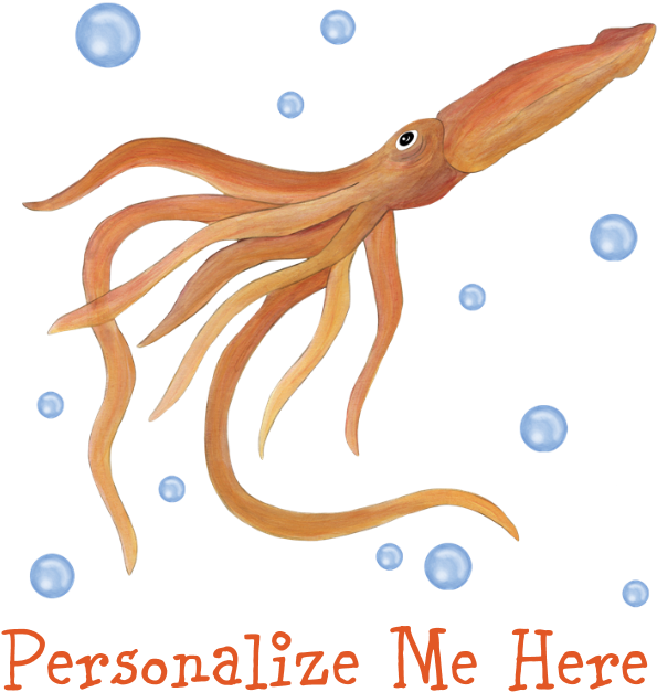 Colorful Squid Illustration PNG