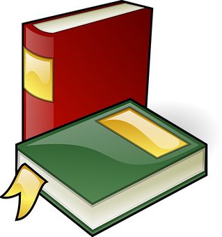 Colorful Stacked Books Icon PNG