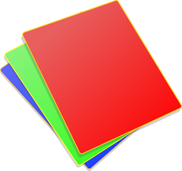 Colorful Stacked Paper Sheets PNG
