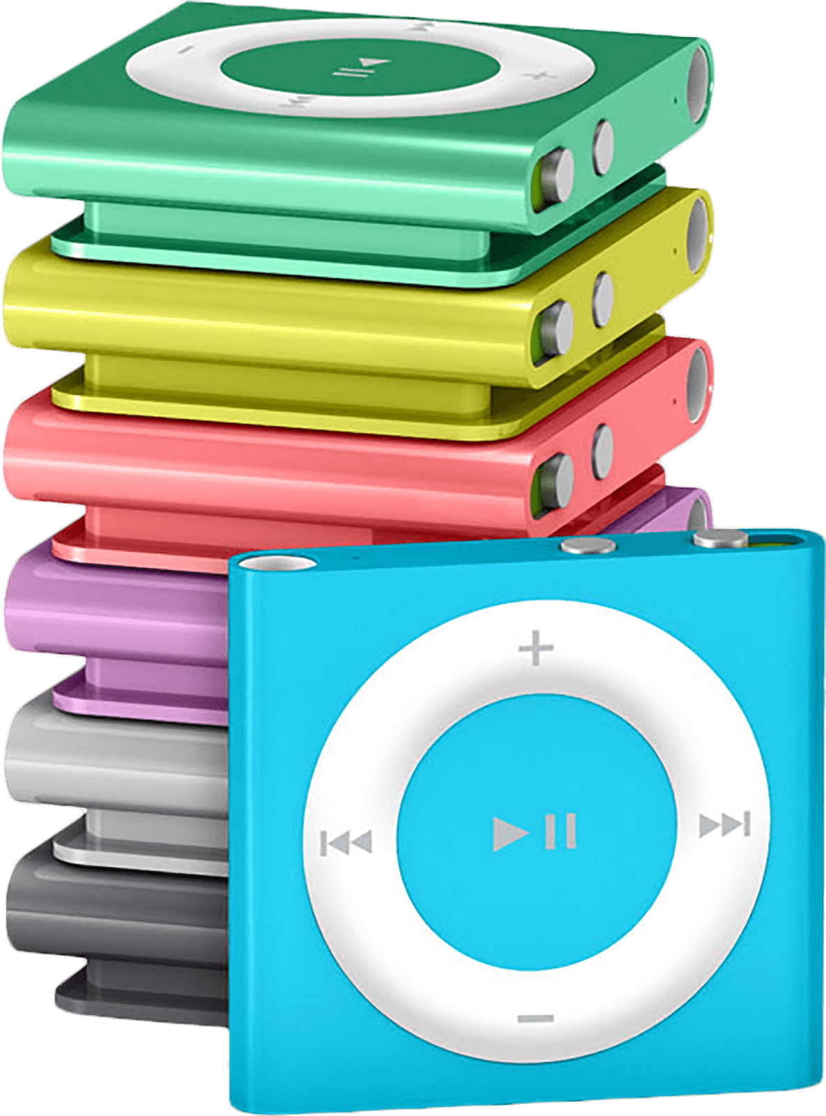 Colorful Stackedi Pod Shuffle Collection PNG