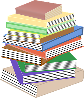 Colorful Stackof Books PNG