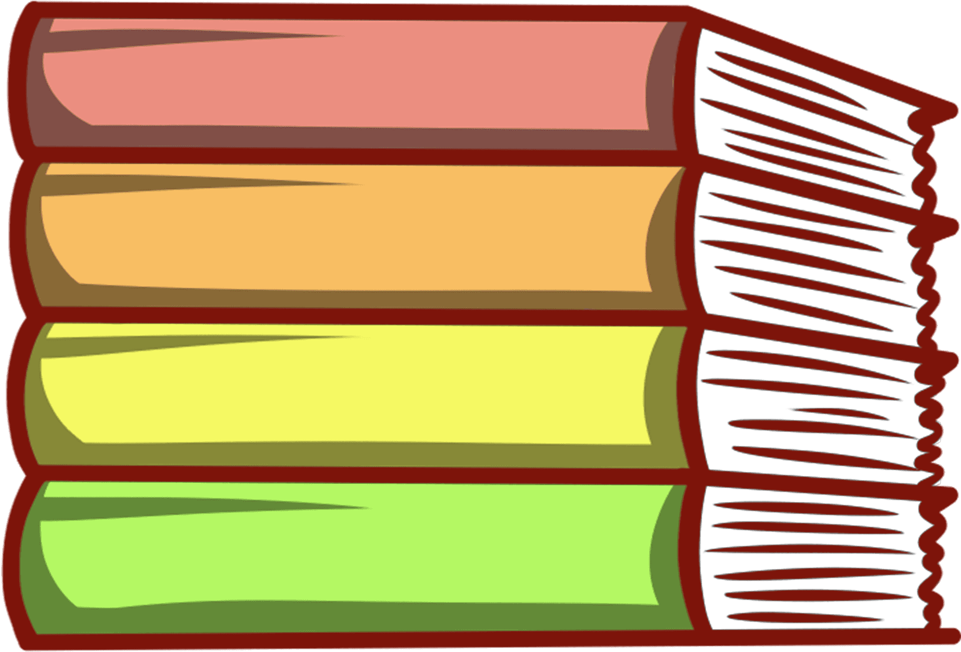 Colorful Stackof Books Illustration PNG