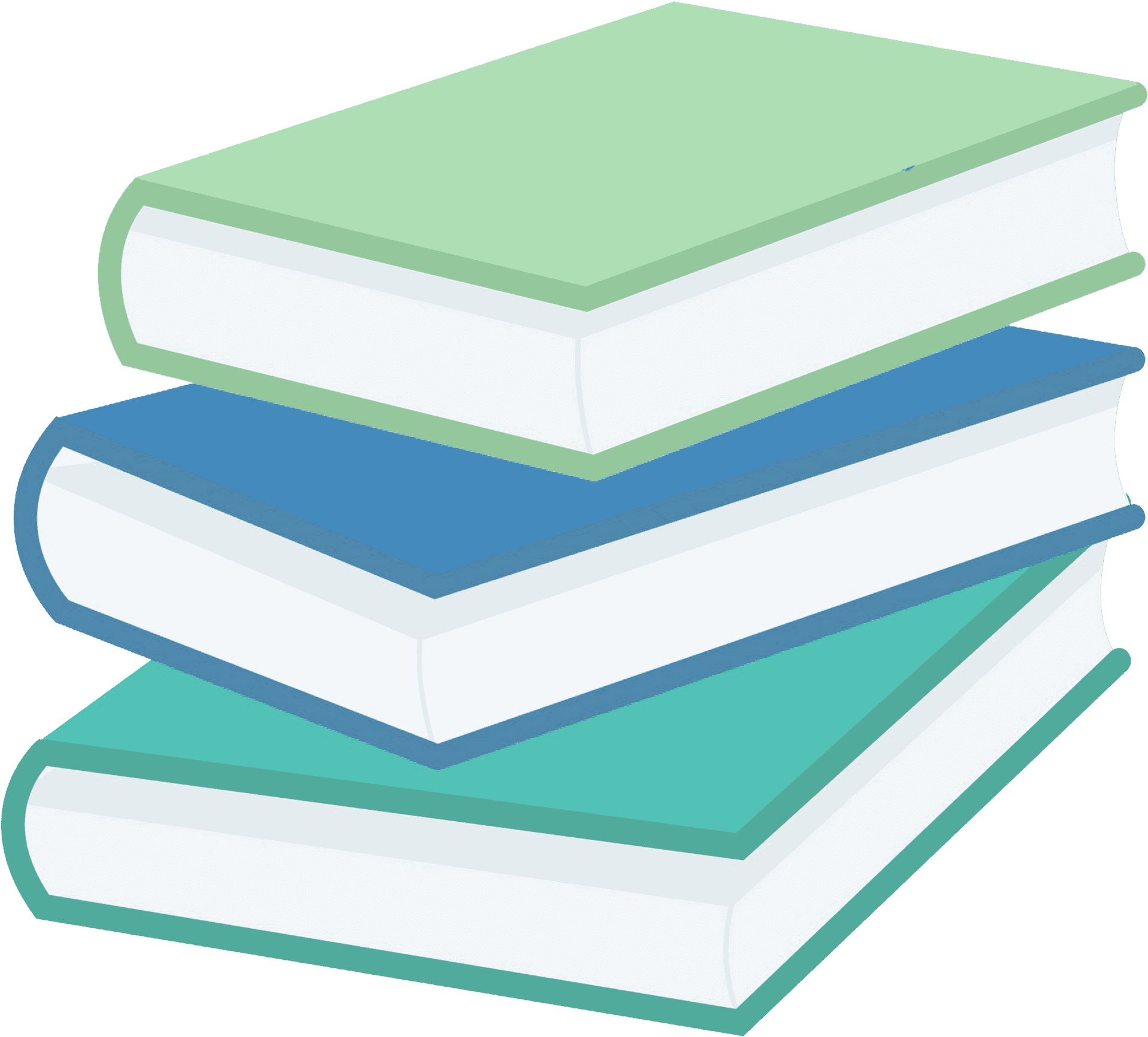 Colorful Stackof Books Vector PNG