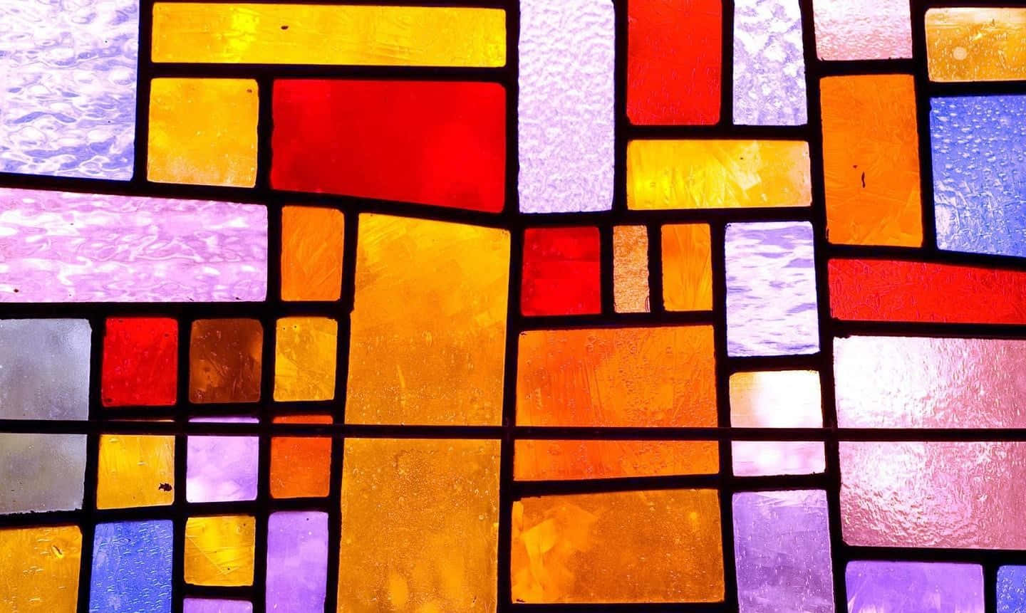 Colorful Stained Glass Abstract Wallpaper