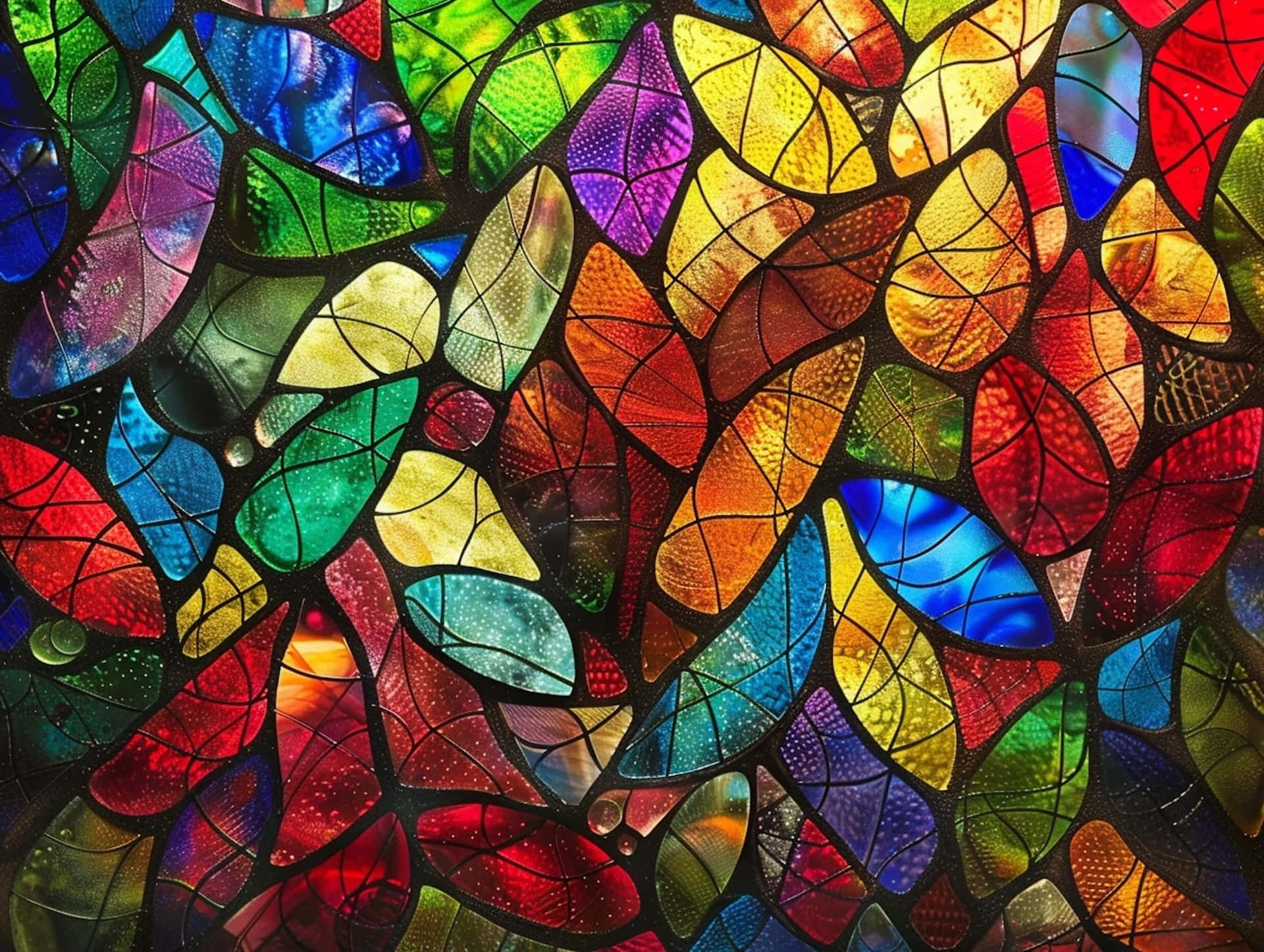 Download Colorful Stained Glass Artwork Wallpaper | Wallpapers.com